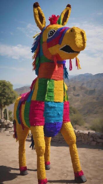 La piñata tradicional mexicana en forma de burro Foto Premium