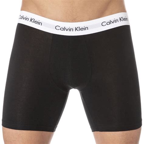 Calvin Klein 3 Pack Cotton Stretch Long Leg Boxer Briefs Black White Grey