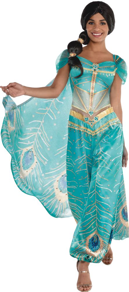 Costume Disney Aladdin Princesse Jasmine Femmes Robe Bleue Tailles