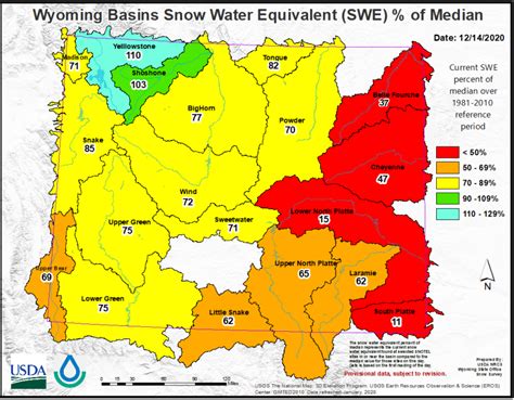 Wyoming's Snowpack Lower Than Average for December | Big Horn Basin Media