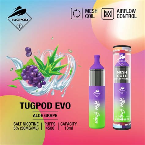 Tugpod EVO Disposable Vape Kit 4500 Puffs 10ml Vapesourcing