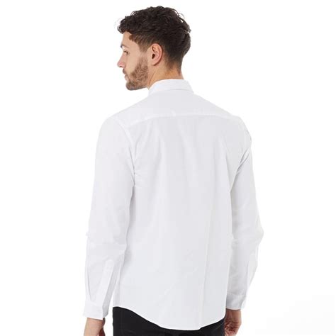 Buy Onfire Mens Long Sleeve Cotton Oxford Shirt White