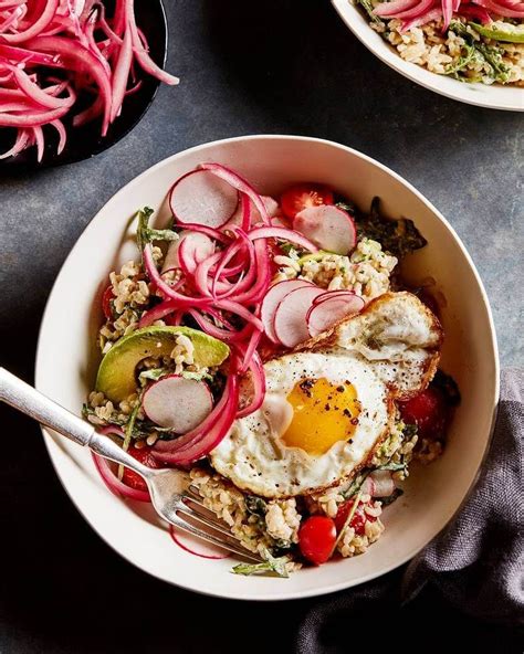 Breakfast Grain Bowls With Green Tahini Sauce Chrissy Teigen Brunch