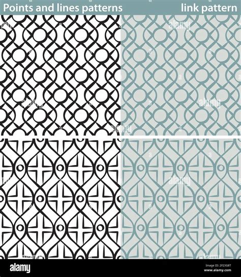 Four seamless patterns made with dots and lines Stock Vector Image ...