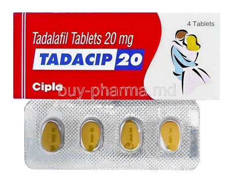 Buy Tadacip 20 Mg Tablet Generic Tadalafil