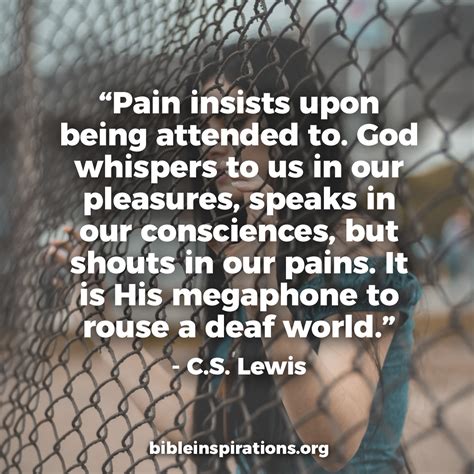 Pain Insists Upon Being Attended Tocs Lewis Quote Bible Inspirations