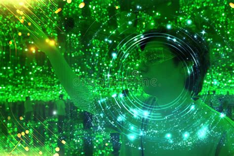 Man Inside Virtual Metaverse Stock Image Image Of Competition Media