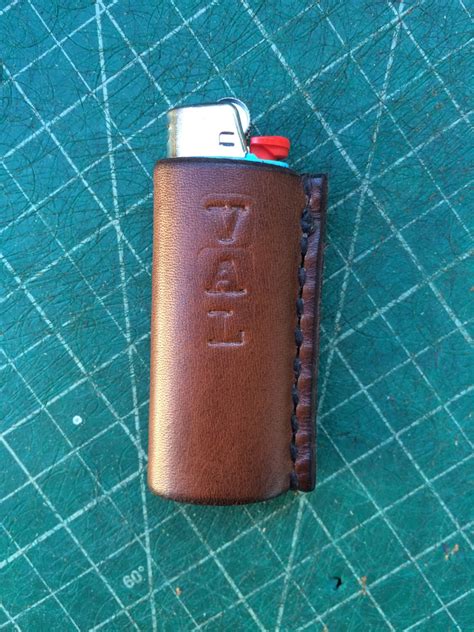 Leather Lighter Case Bic Lighter Cover Monogram Available