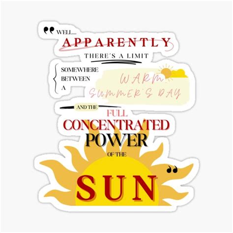 Full Concentrated Power Of The SUN Sticker For Sale By Marissa