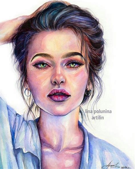 Pinterest Tanyacrumlishx•°• Watercolor Face Watercolor Portraits