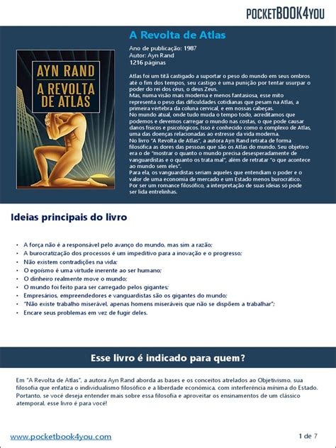 A Revolta De Atlas Pdf - A Revolta de Atlas: Filosofia e Personagens | PDF | Economia | Science
