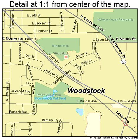 Woodstock Illinois Street Map 1783349