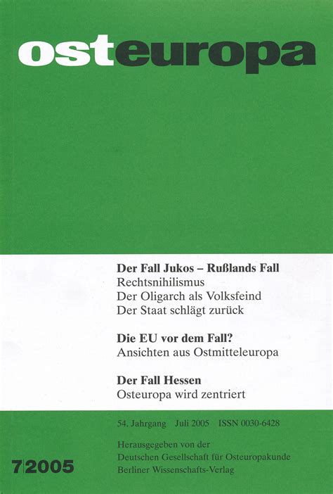 Zeitschrift Osteuropa Osteuropa