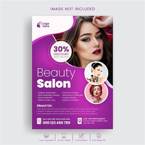 Conception De Modèle De Flyer Ou Daffiche De Salon De Spa De Beauté