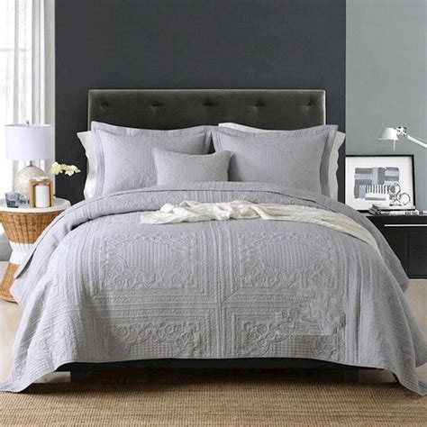 Luxury Quilted Cotton Coverlet Bedspread Set King Super King