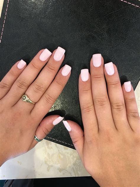 Light Pink Short Square Acrylic Nails Short Square Acrylic Nails Pink