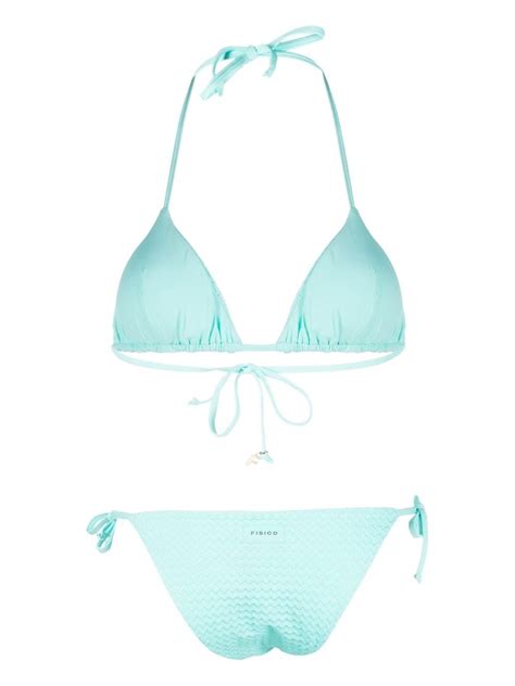 Fisico Devor Effect String Bikini Set Farfetch