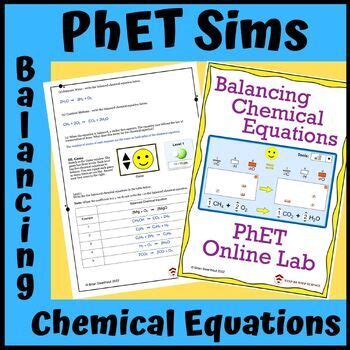 Phet Simulation Online Lab Balancing Chemical Equations Tpt