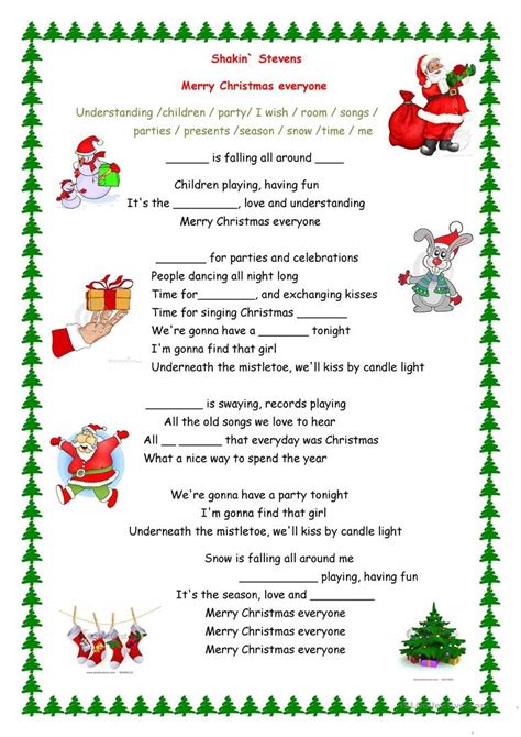 Christmas Song Lyrics Game Free Printable - Free Printable A To Z