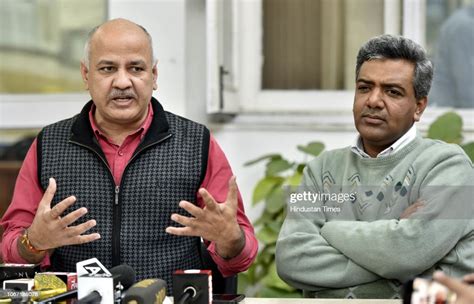 Deputy Chief Minister Of Delhi Manish Sisodia With Nagendar Sharma