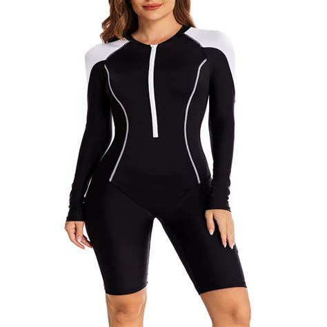 FS Women Big Size Tankinis Long Sleeve Black Monokini Bikini Set Lady Beach Style Surfing