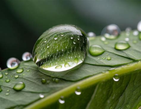 Premium Ai Image A Closeup Of Water Droplet On Leaf