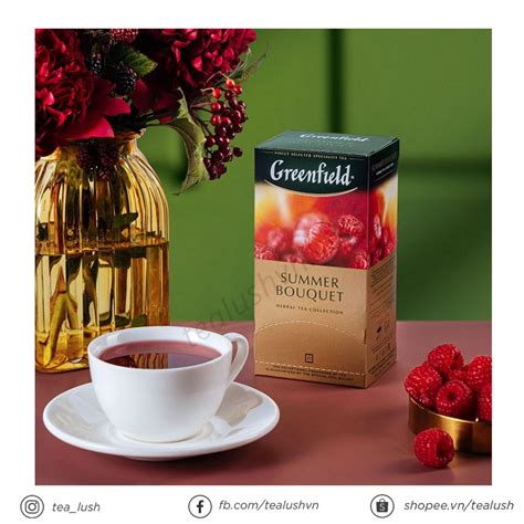 Trà Greenfield Summer Bouquet - Trà thảo mộc vị mâm xôi