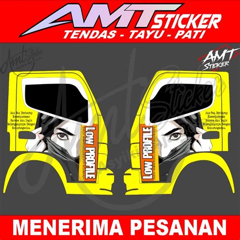 Jual Stiker Pintu Samping Kiri Kanan Truk Canter Stiker Gambar Dan