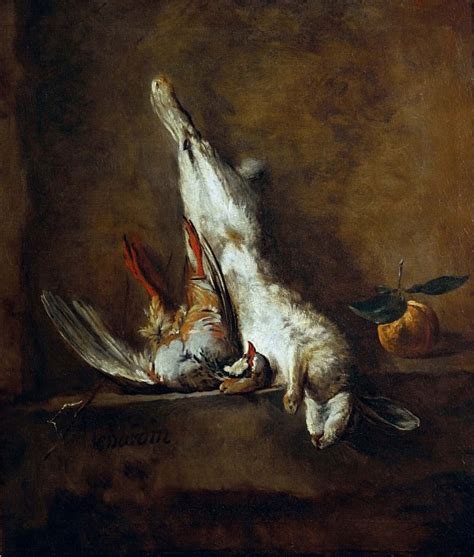 Dead hare with red partridge Jean Baptiste Siméon Chardin