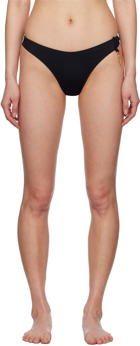 Jacquemus Black Le Bas De Maillot Signature Bikini Bottom In 990 Black ModeSens