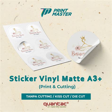 Jual Cetak Stiker A3 Cetak Stiker Label Stiker Vinyl Matte Doff