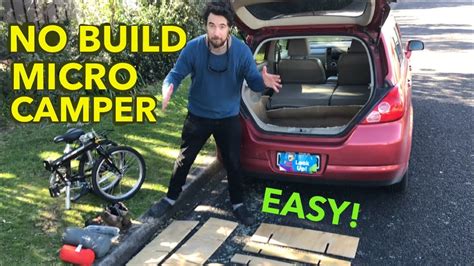 $20 Micro car camper- no build construction- how to live in a small car ...