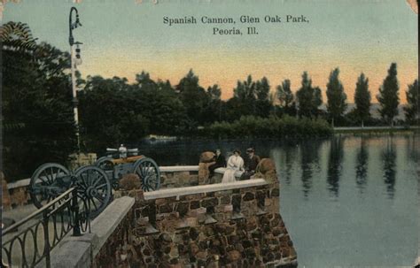 Spanish Cannon Glen Oak Park Peoria Il Postcard