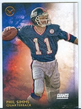 Phil Simms Football Card New York Giants Super Bowl Champion 2015