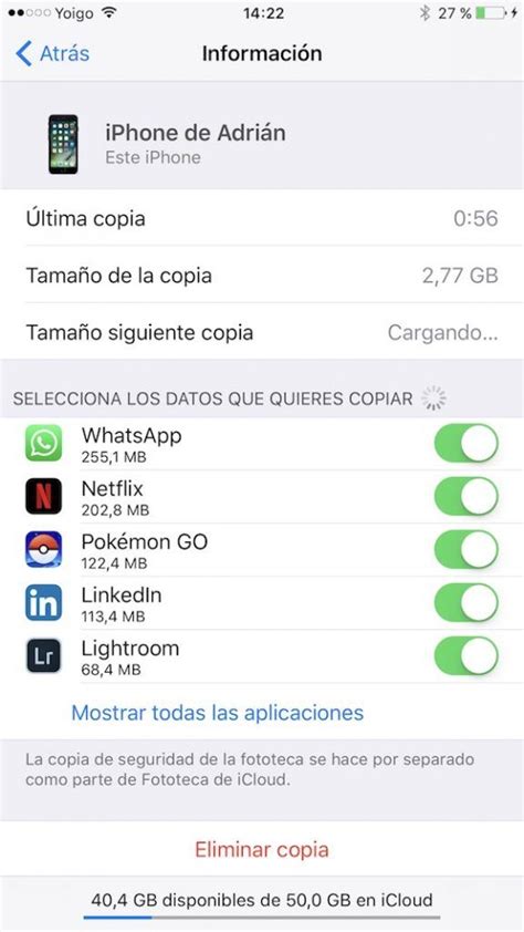 Cómo borrar las copias de seguridad antiguas de iCloud en iPhone y iPad