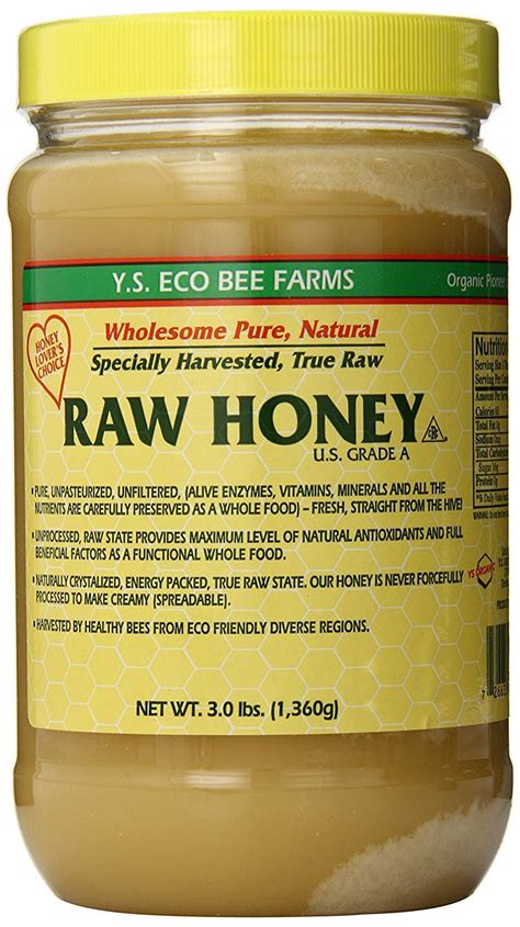 Ys Eco Bee Farms Miel Cruda Sin Filtrar Sin Pasteurizar Kosher