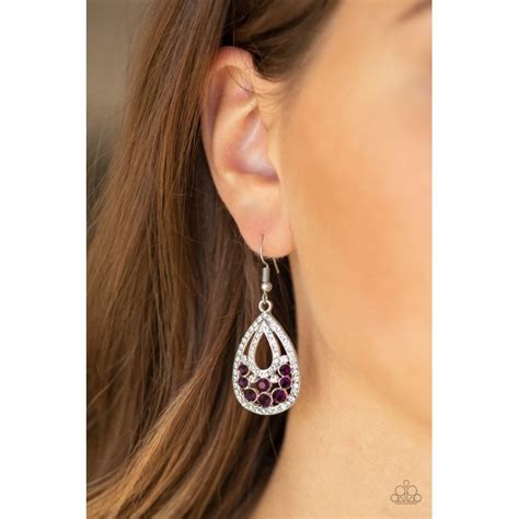 Paparazzi Sparkling Stardom Purple Earrings