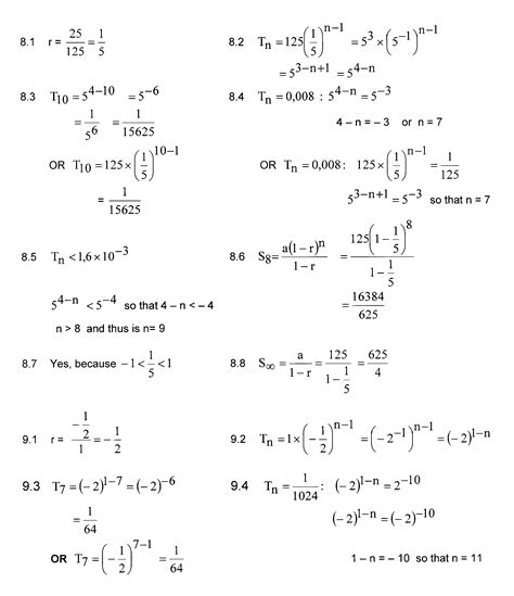 Imath Grade 12 Exercises Re Exponential Number Patterns Geometric