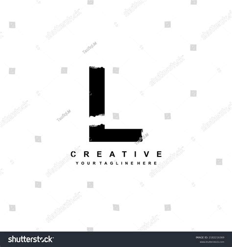 Black Letter L Logo Design Brush Stock Vector (Royalty Free) 2182216369 ...