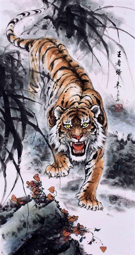 tiger painting wildlife art