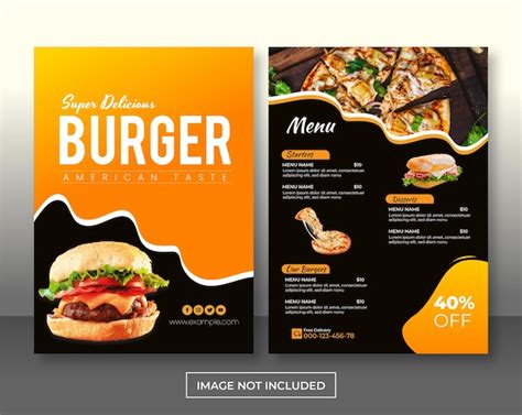 Premium Vector Beautiful Food Menu Design Template