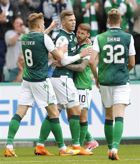 Hibs Nsi Runavik Celtic Target John Mcginn Watches From The Stands