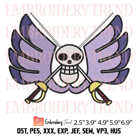 Baroque Works Jolly Roger Embroidery – Anime One Piece Machine Embroidery Design File