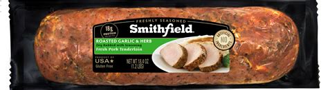 Smithfield Marinated Roasted Garlic & Herb Flavor Slow Roasted Fresh Pork Tenderloin, No ...