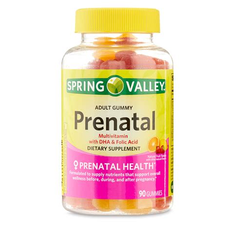 Spring Valley Prenatal Multivitamin Gummies With Dha And Folic Acid 90