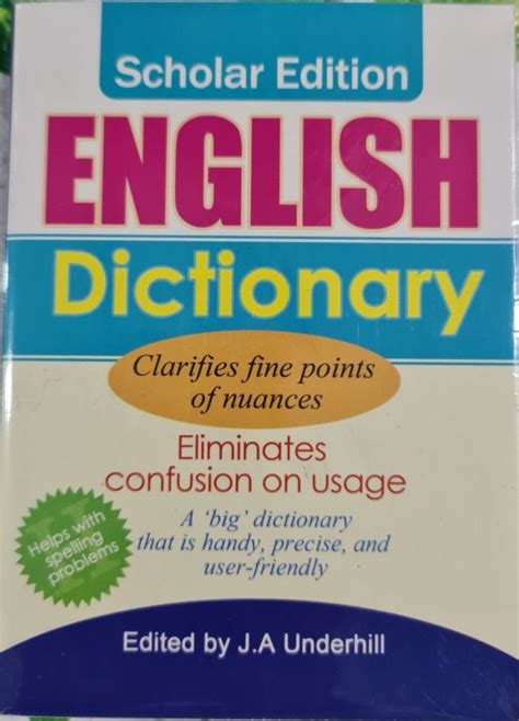 Scholar Edition English Dictionary By Underhill Lazada Ph