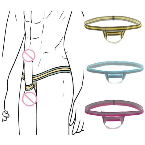 MEN S CROTCHLESS G STRING Bikini Underwear Enhancer Penis Thong O Ring