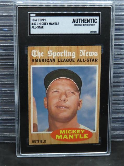 Topps Mickey Mantle All Star Sgc Authentische Yankees Ebay