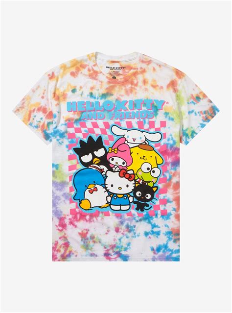 Hot Topics Wish Hello Kitty And Friends Rainbow Checkered Tie Dye