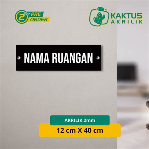 Jual Papan Nama Ruangan Akrilik Custom I Dtf Uv Sticker Shopee Indonesia